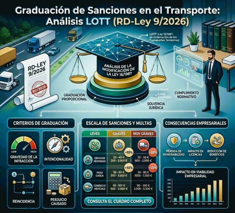 Graduación de sanciones en el transporte: Análisis de la modificación de la Ley de Ordenación de los Transportes Terrestres