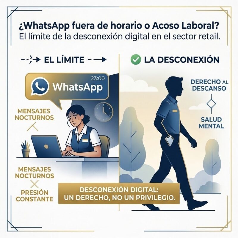 ¿WhatsApp fuera de horario o acoso laboral? El límite de la desconexión digital en el sector Retail