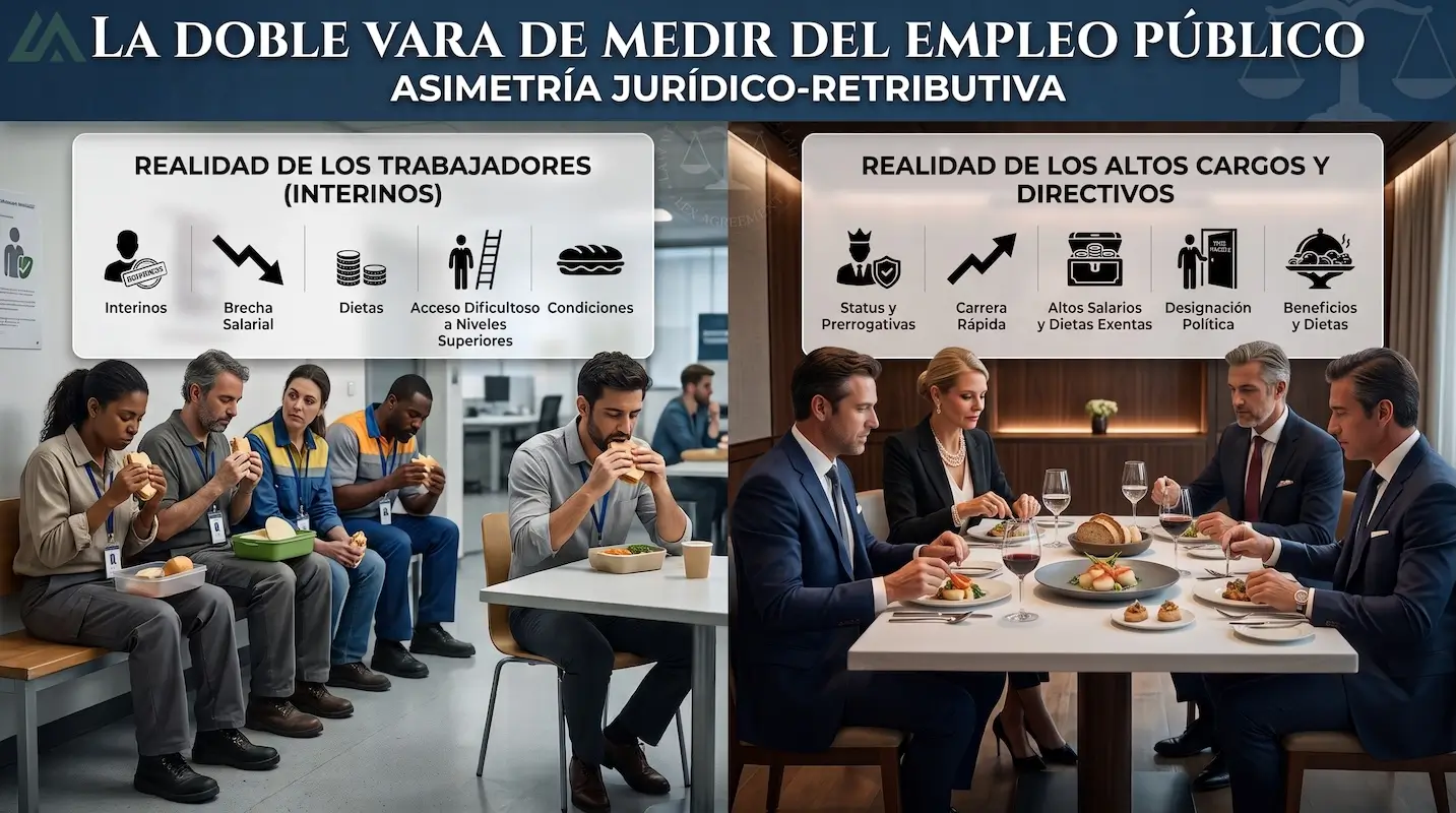 La doble vara de medir del empleo público: El rigor para el interino frente a la flexibilidad del directivo