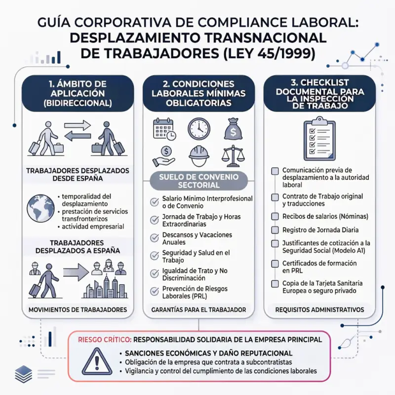 Obligaciones legales en el desplazamiento transnacional de trabajadores a España